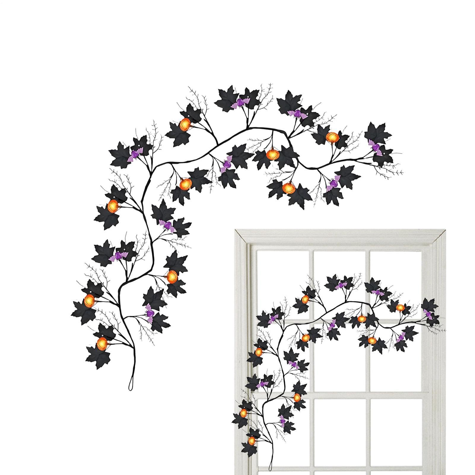 Świetlne Girlandy Halloween Dyniowe Oświetlenie LED 54 Diody