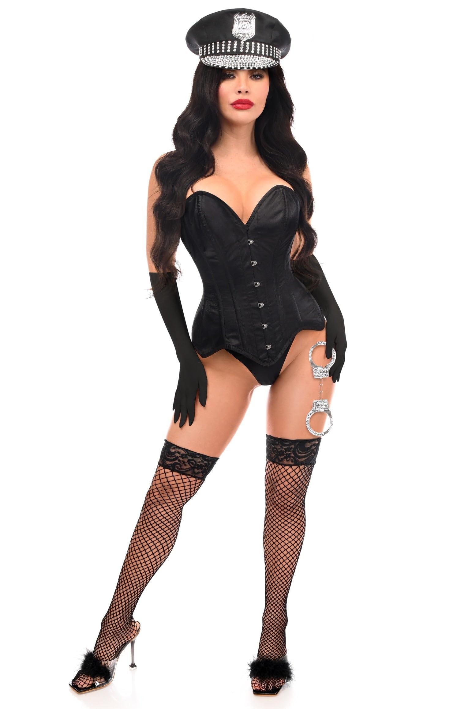 Daisy corsets womens Daisy Corsets Top Drawer 4 Pc Rhinestone Officer Corset Costume