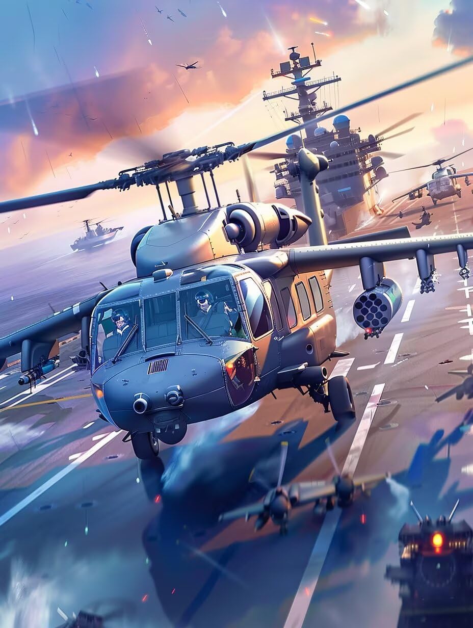 Paint by Numbers 大人用 ファイター, DIY 数字油絵 ハンドメイドクラフトアート 絵画, 簡単 塗り絵 数字 風