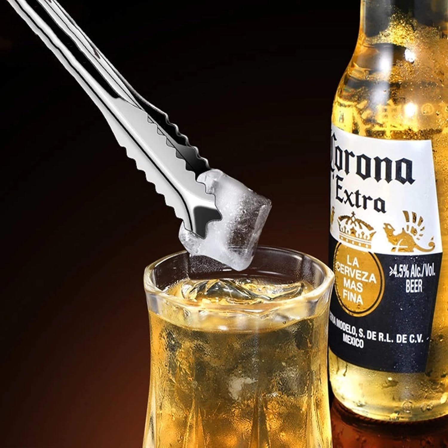 4/6 Pcs Stainless Steel Ice Sugar Barbecue Tongs Serving Kitchen Tongs for Party Coffee Kitchen, Two Sizes (4, small)