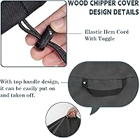 Vista 5 de Woodchipper Shredder Trituradora Trituradora Cubierta de trituración eléctrica de 33 x 45 pulgadas, protección para trituradora de hojas (negro)