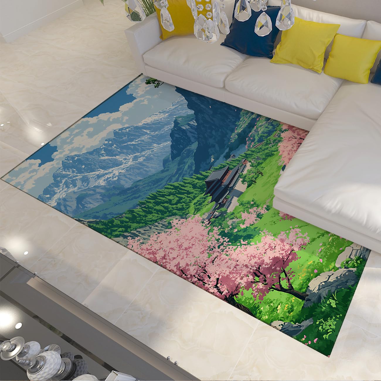 Tapis paysage de montagne et vallée pour transformer votre chambre