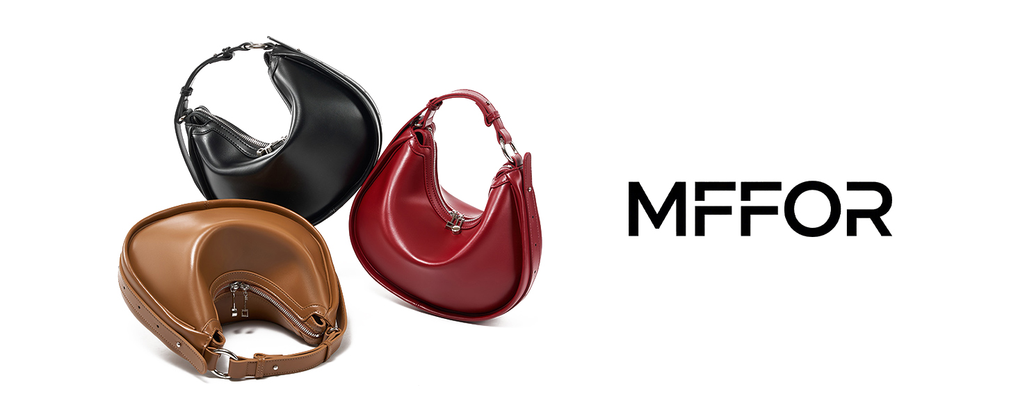 Bolso genuino de cuero para mujer tipo media luna miniatura 7