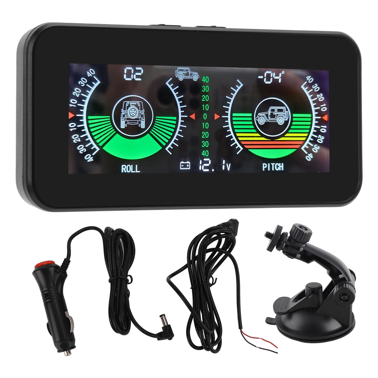 GPS HUD universale Indicatore di inclinazione livello auto con display LCD HD e avvisi allarme