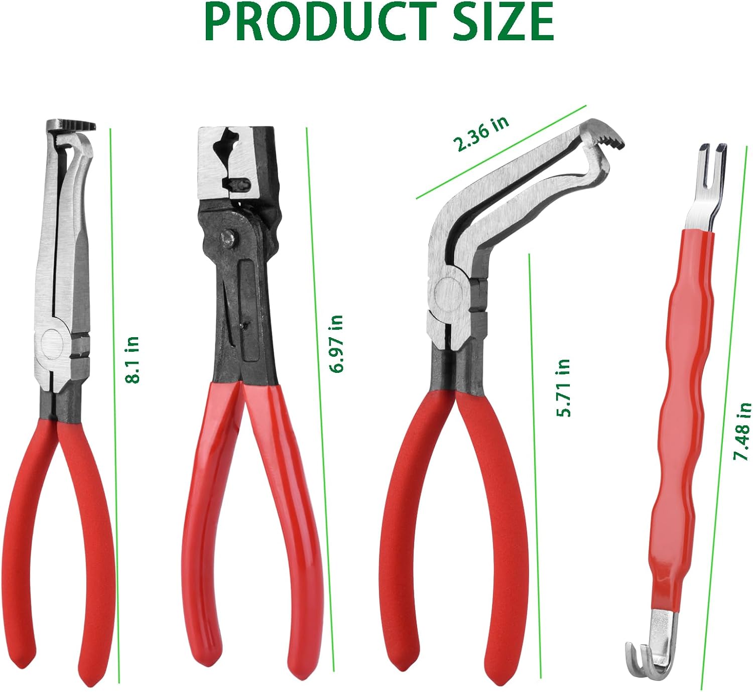 4 Pieces Electrical Disconnect Pliers for Cars, Automotive Electrical Terminal Connector Separator Removal Tool Remover, Electrical Connector Separator Tool Universal for Most Vehicles