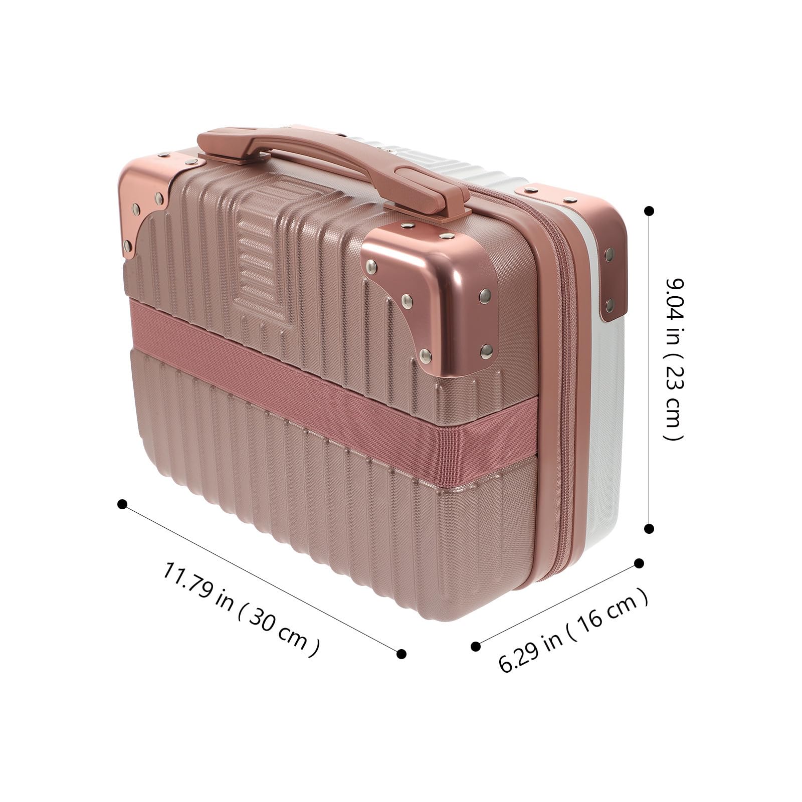 Alipis Tragbarer Make Up Koffer aus Abs 14 Zoll Weiß Praktischer Reise Schminkkoffer mit Robustem Material und Kompakter Größe für Unterwegs