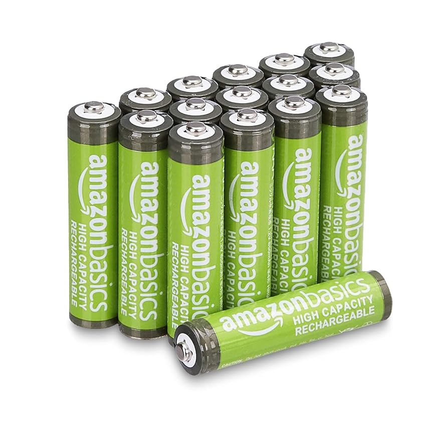 Immagine del prodotto Amazon Basics - Batterie AAA ricaricabili, ad alta capacità, 850 mAh, pre-caricate, confezione da 16
