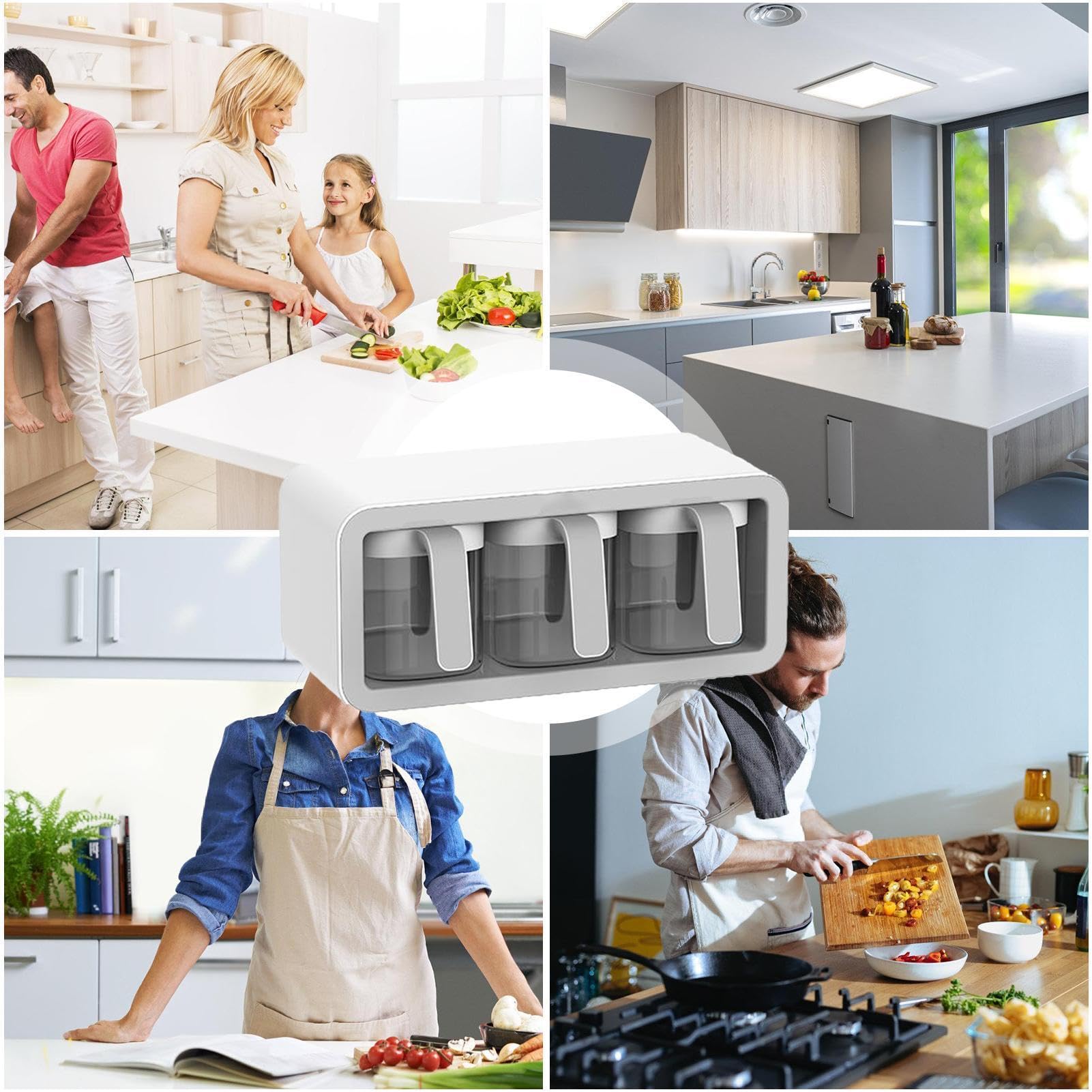 Scatola Di Condimento A Parete - Contenitore Di Stoccaggio Alimenti Multi