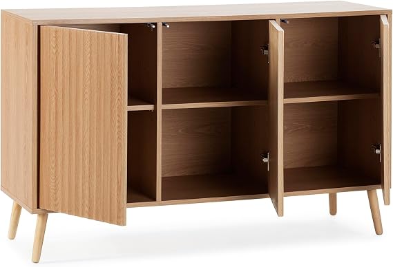 HOMN LIVING Oak 3 Door Rain Cabinet 120cm Width 40cm Depth 76cm Height
