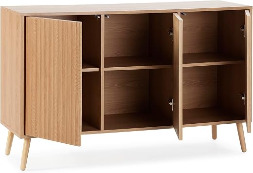 HOMN LIVING Oak 3 Door Rain Cabinet 120cm Width 40cm Depth 76cm Height