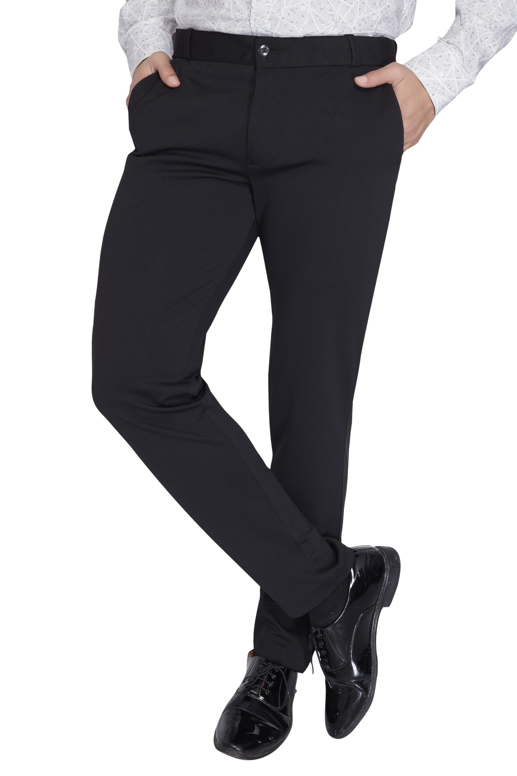 divisive Men's Regular Fit Poly Lycra Knitted Stretchy Formal Trouser-picture-41
