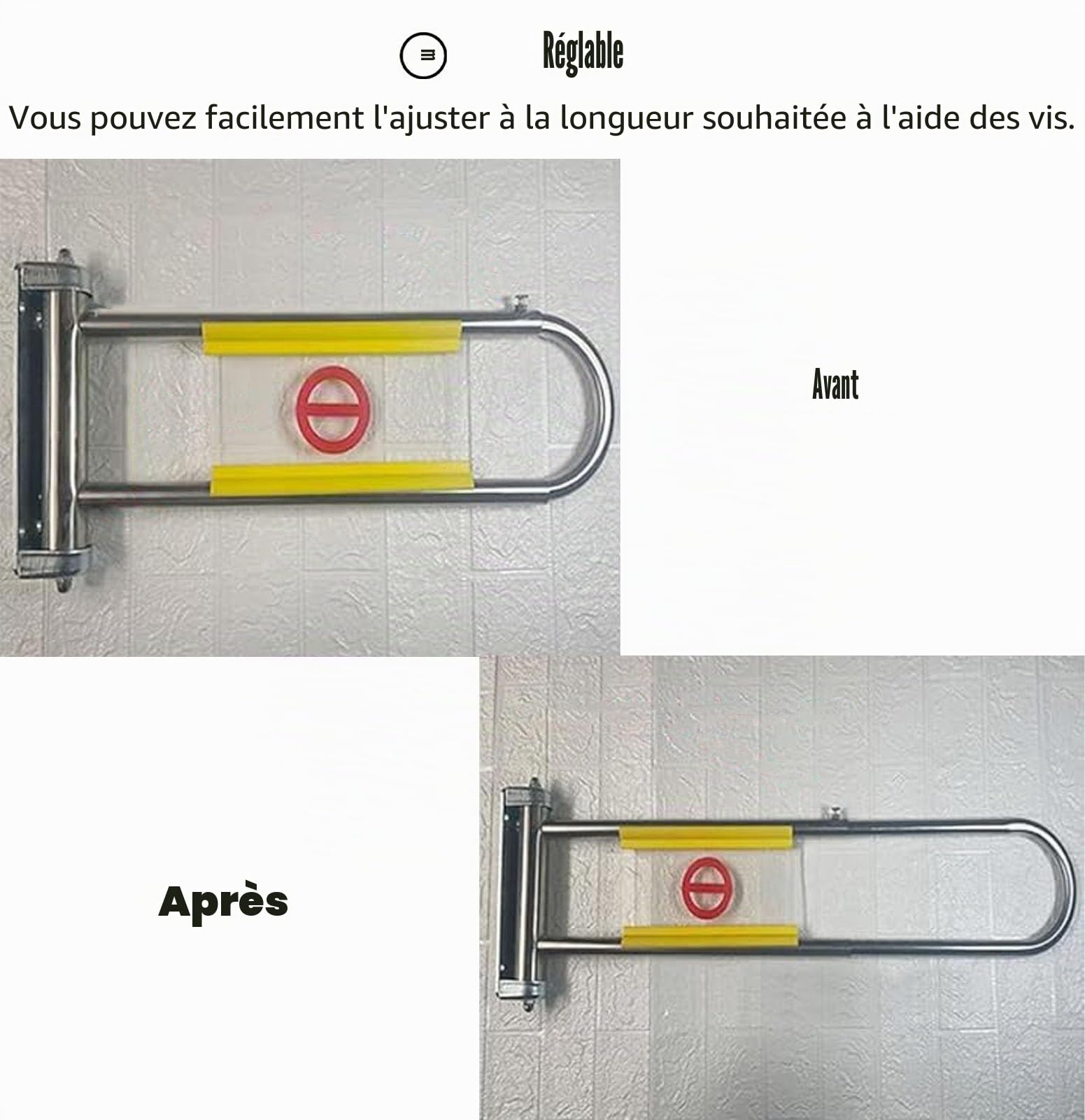 Portillon de Sécurité Métallique Réglable pour Entrée Simple, Portillon de Transfert pour Contrôle des Tickets, Channels D'importation et D'exportation pour Couloir Panoramique(Silver+clear,1pc)