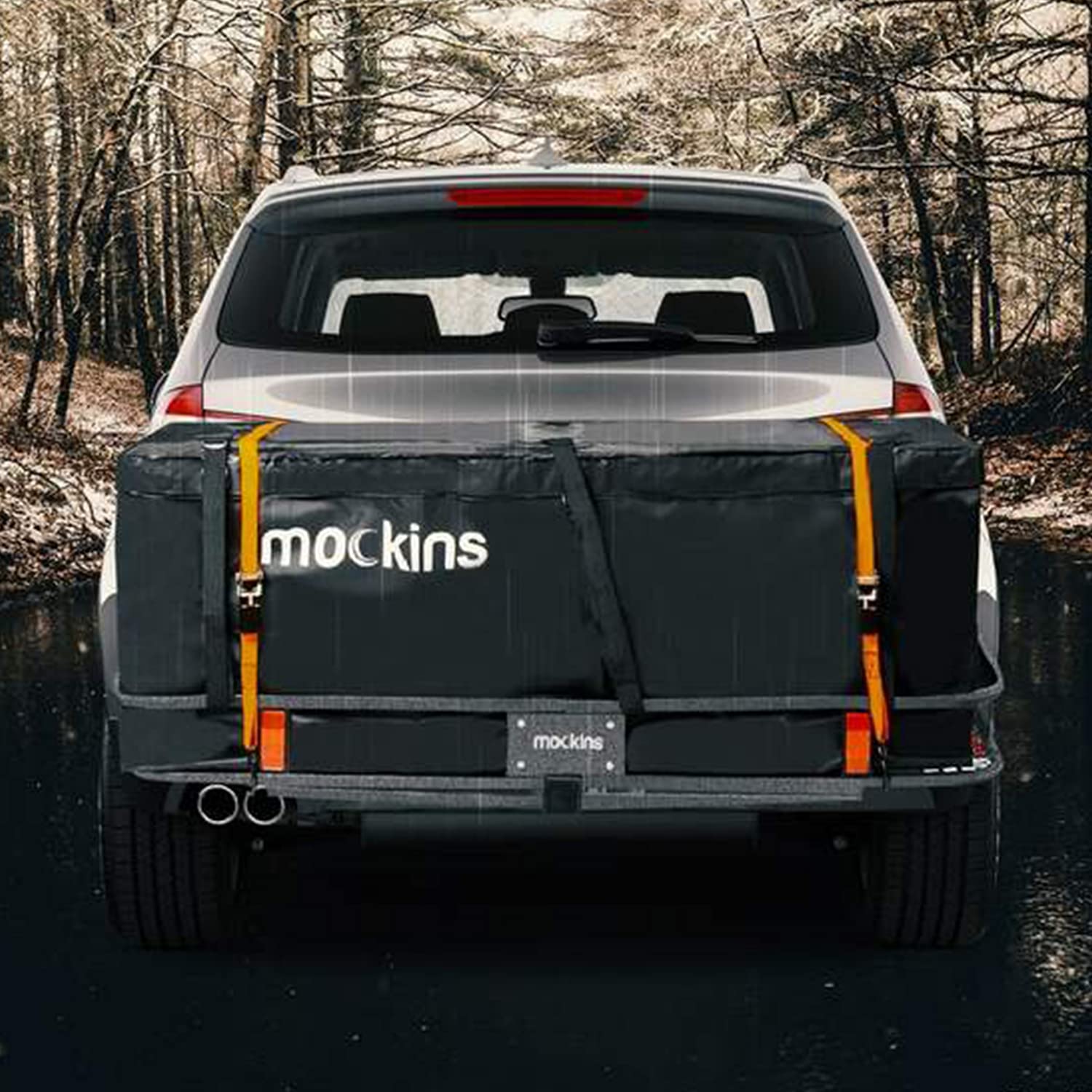 Mockins 60x20x6 Folding Cargo Carrier Hitch Mount Steel Cargo Basket