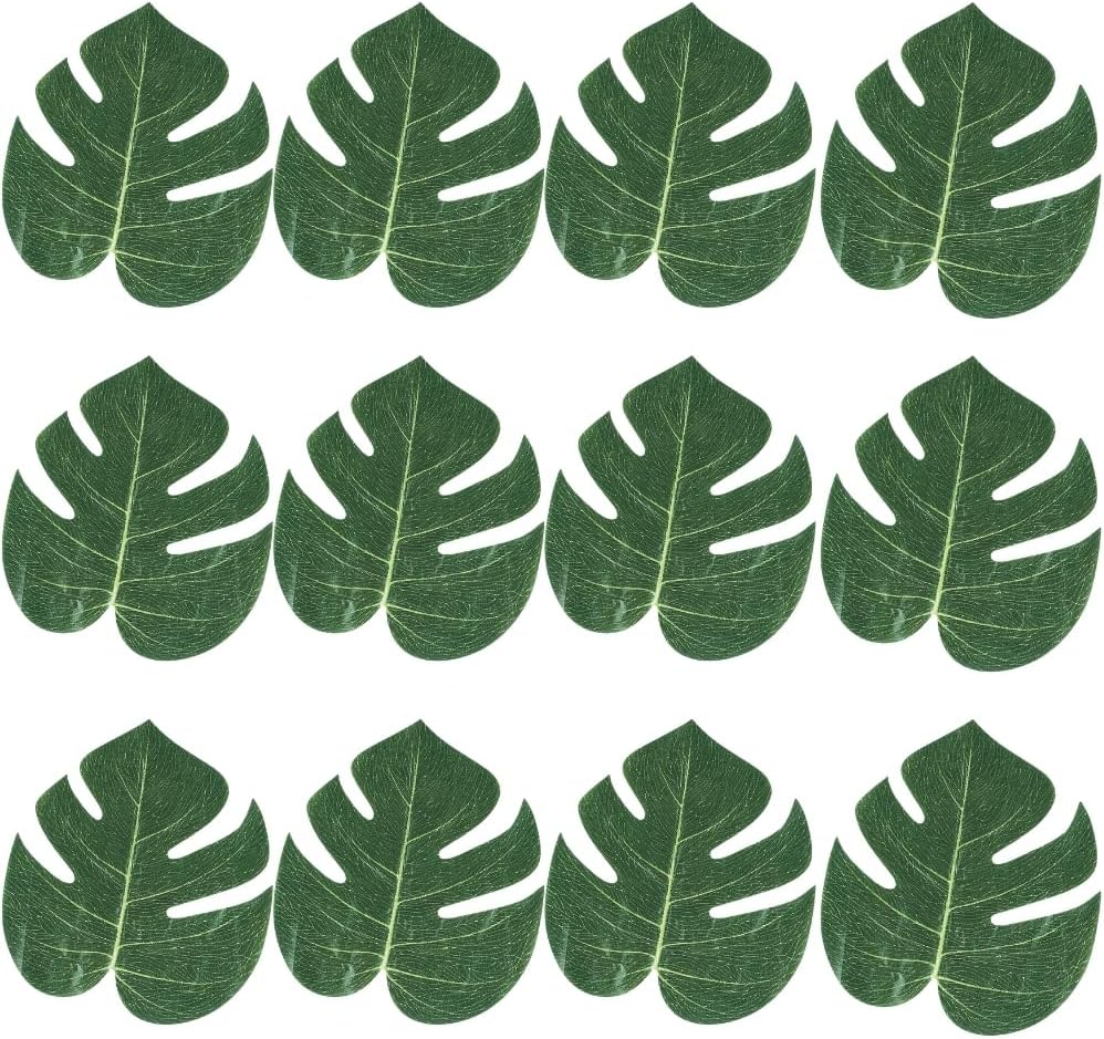 (Pack of 12) Tropical Leaves, 8", Green - VBS Vacation Bible School Supplies/Decor