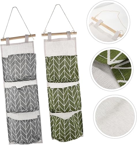 Miniatura 7 de Cabilock Bolsa de pared de larga duración para almacenamiento, 2 piezas, bolsa de almacenamiento decorativa para colgar, bolsa de almacenamiento,