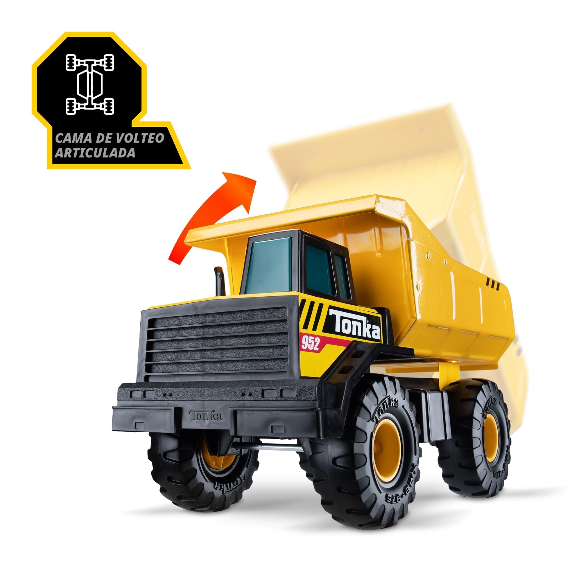 Tonka Steel Classic Mighty Dump Truck, Dumper Truck Toy for Children, Kids Construction Toys for Boys and Girls, Vehicle Toys for Creative Play, Toy Trucks for Children Aged 3 +