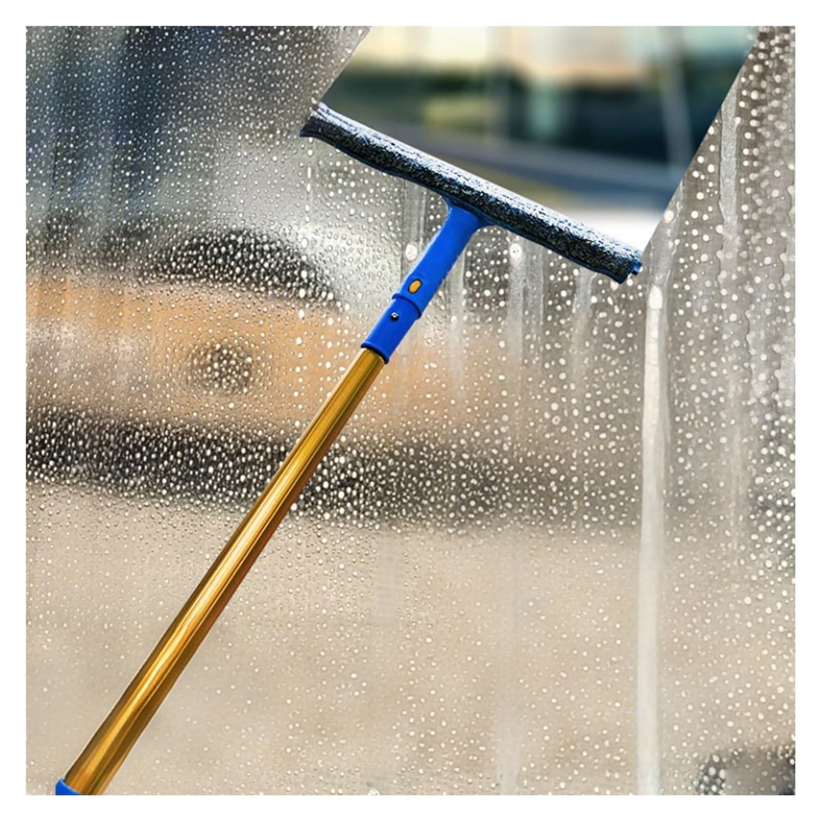 Kit professionale per la pulizia delle finestre con asta regolabile per lucernari ed edifici alti, lucentezza senza striature, soluzione definitiva per uso commerciale e residenziale