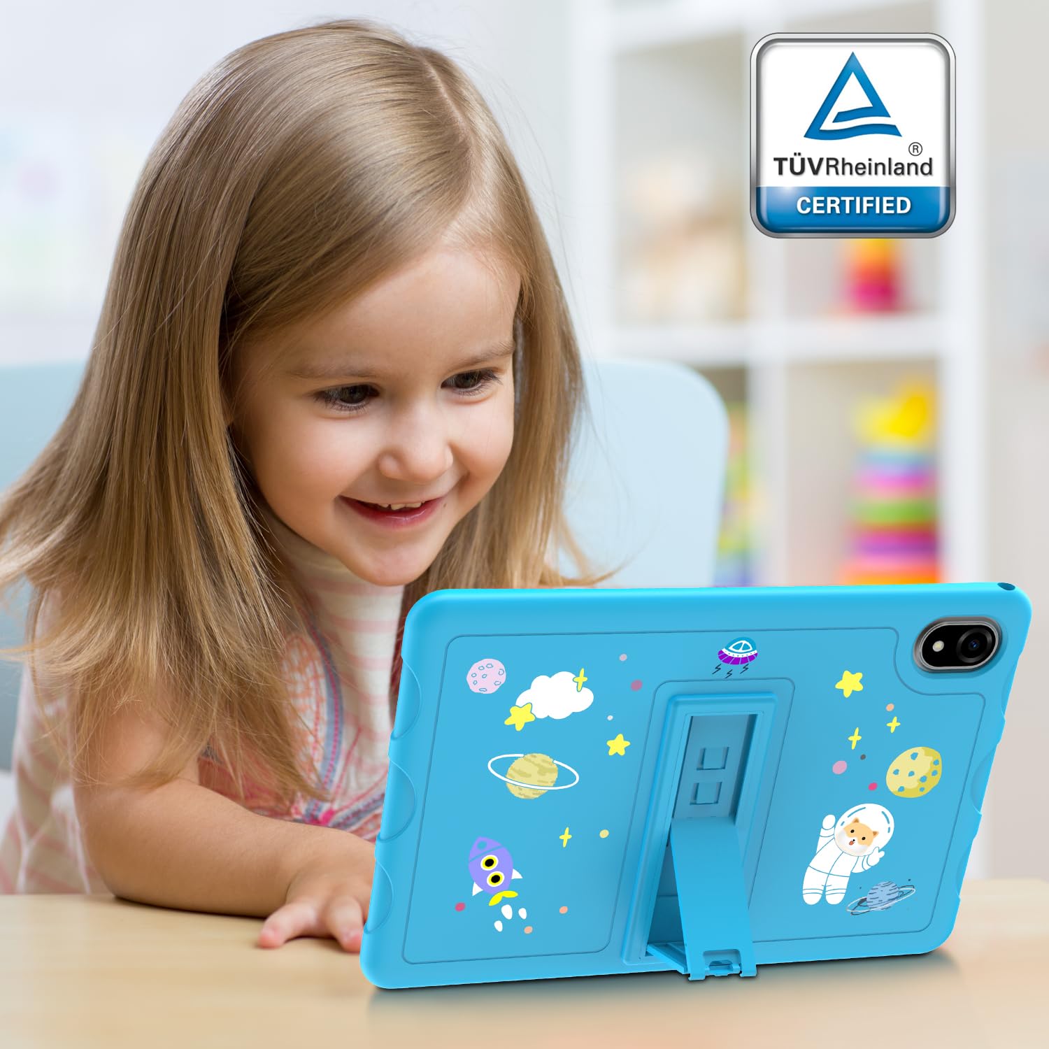 U10 Kid Tablet 10 Pollici, 9GB+128GB/1TB Tablet Bambini, 5MP+8MP, Tablet Android 13, Wi-Fi 6/BT5.0/TUV/DRM L1, Tablet con Controllo Parentale, Software Didattico per Bambini Preinstallato