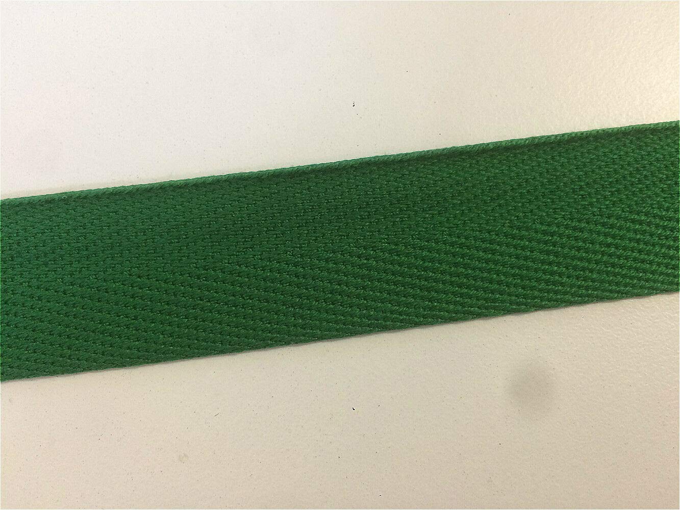 Emerald Green Cotton Blend Binding Apron Herringbone Twill Webbing Tape Sew Strap 38mm Wide- 5 metres