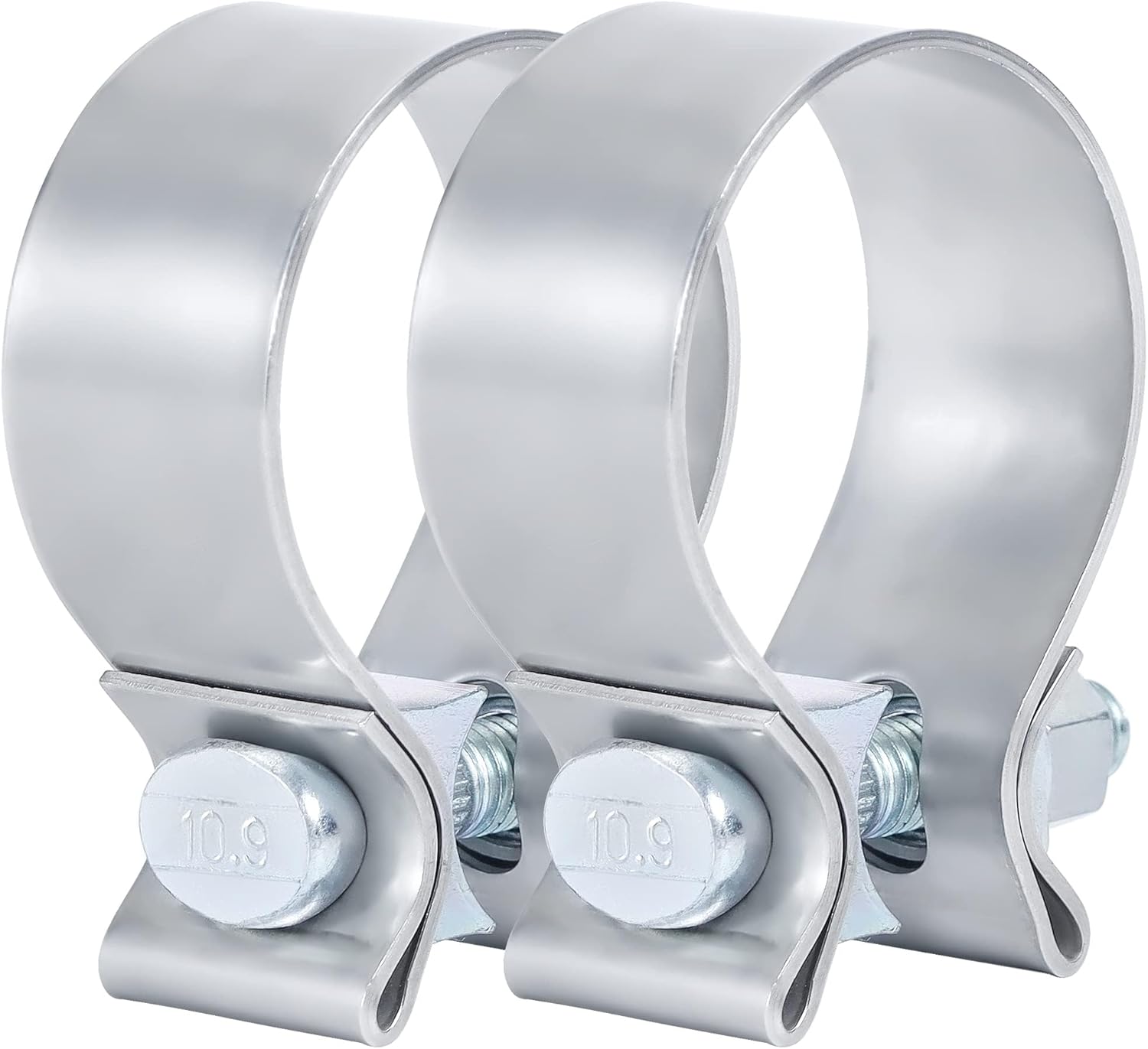 2.5 Inch Exhaust Clamp,2 1/2 Narrow Exhaust Band Clamp 304 Stainless Steel(4Pcs)