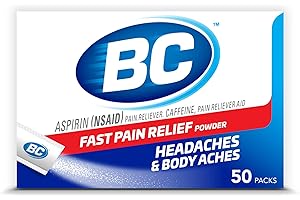 BC Powder Original Strength Pain Reliever: Pure Aspirin Powder for Fast-Acting Pain Relief