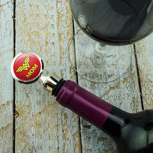 Miniatura 3 de Wonder Woman Wonder Mom Logo Tapón para botella de vino