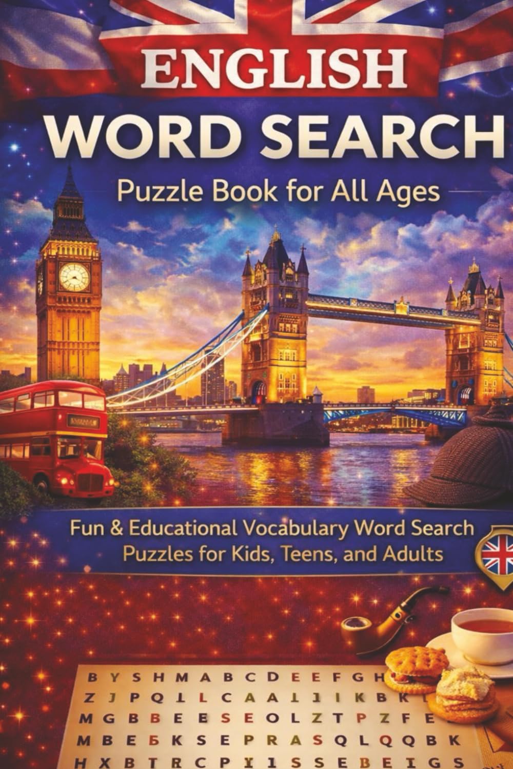 English Word Search Puzzle Book for All Ages: Build Vocabulary, Spelling, and Language Skills Through Word Search Puzzles