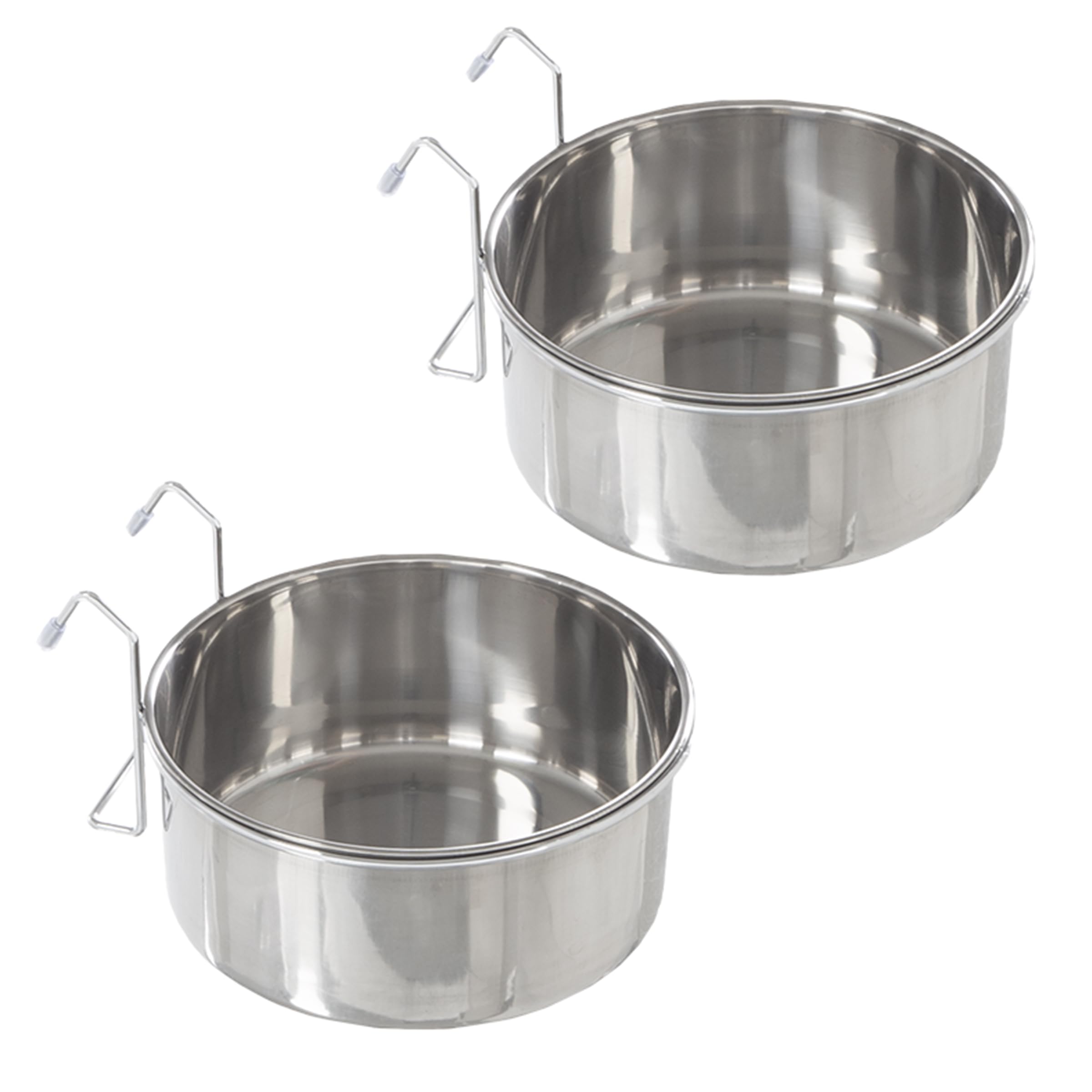 PETMAKER, Set di 2 ciotole per cani in acciaio inox da appendere, per cibo e acqua, lavabili in lavastoviglie, 1,4 kg di cibo o 1,5 l di acqua ognuna