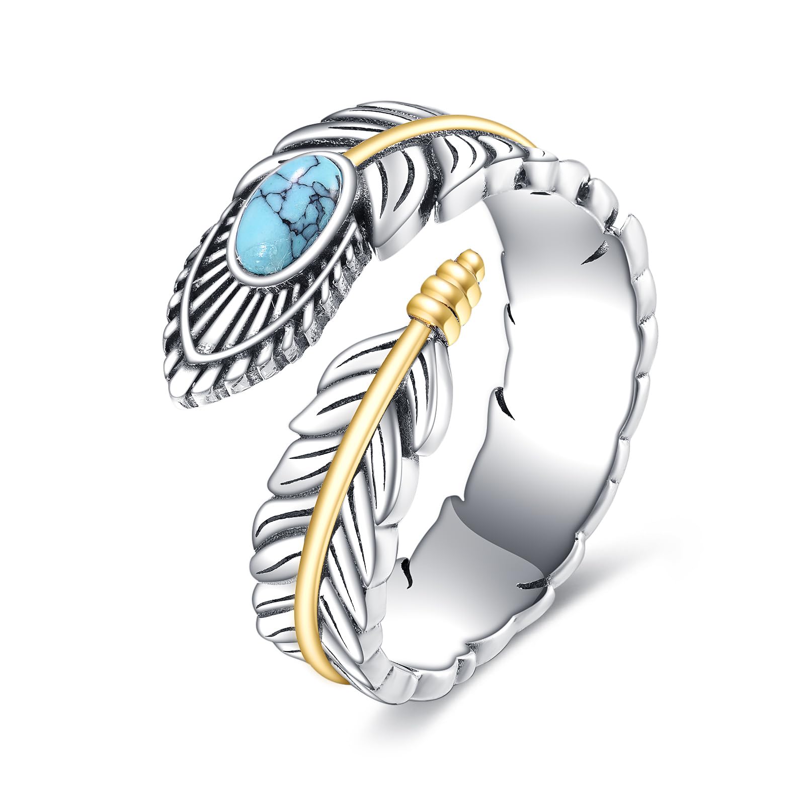 POPLYKE Meerjungfrau/Schmetterling/Sonnenblumenringe/Biene/Katze/Feder 925 Sterling Silber Aussage Ringe Schmuck für Ihre Damen