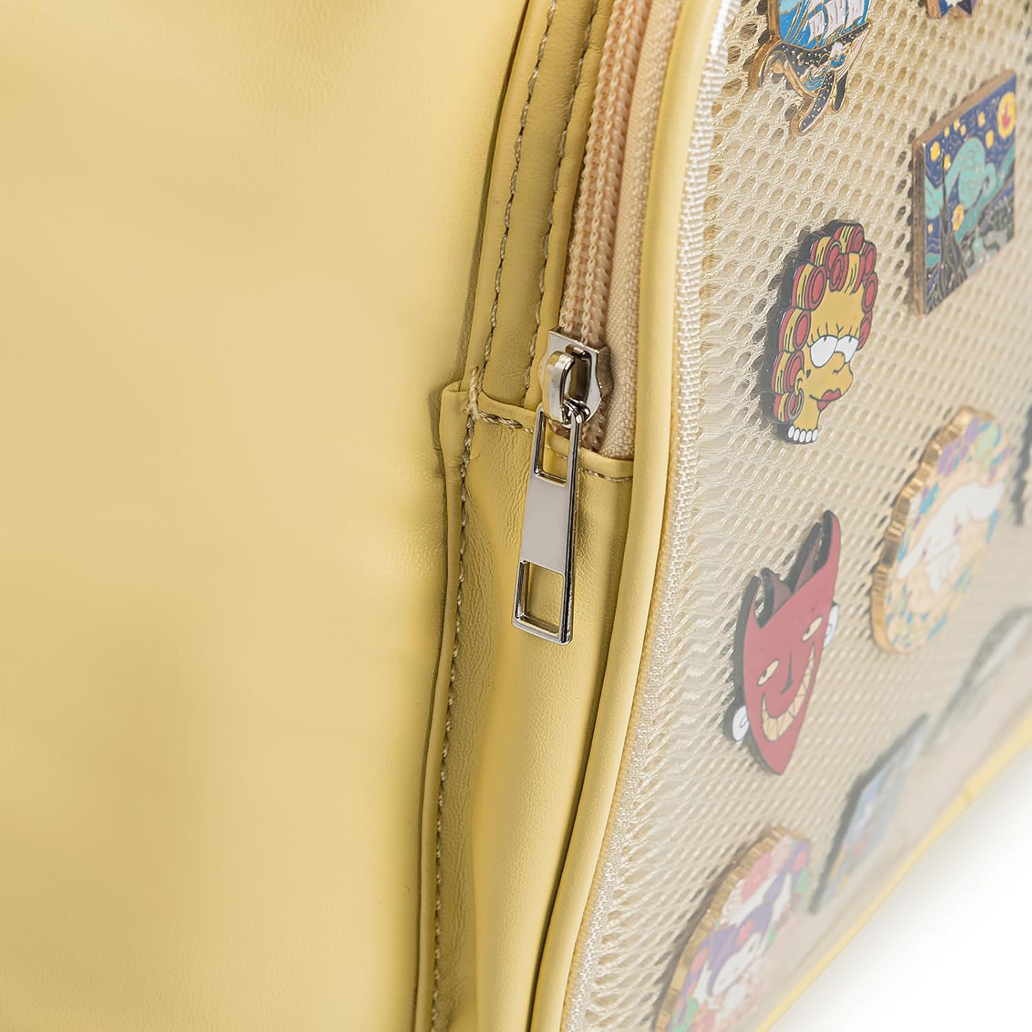 Womens Girls Tote Ita Bag Bowknot Wrinkled Edge Shoulder Bag Kawaii Purses and Handbags with Pin Display - Image 6