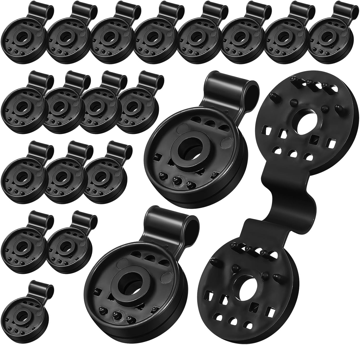 100pcs round Sunshade Clips Heavy Duty Plastic Shade Cloth Clips for Garden Greenhouse Netting Windproof Tarp Clamp Outdoor Patio Net Fixing Accessories