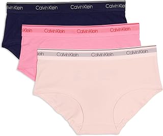 Calvin Klein Kids Girls' Modern Cotton Hipster Underwear 3-Pack