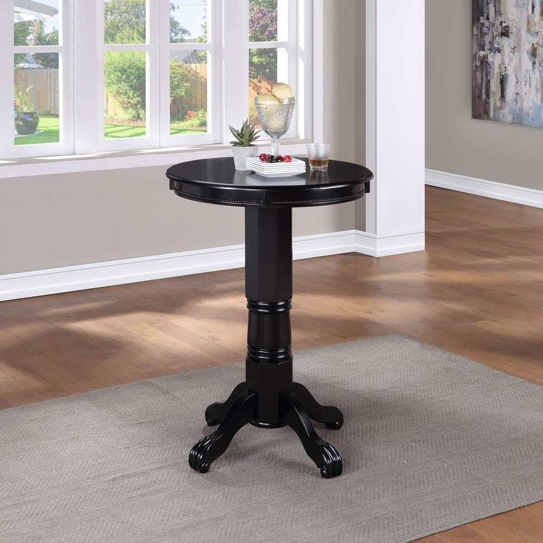 Boraam Florence Pub Table, 42-Inch, Black : Home & Kitchen