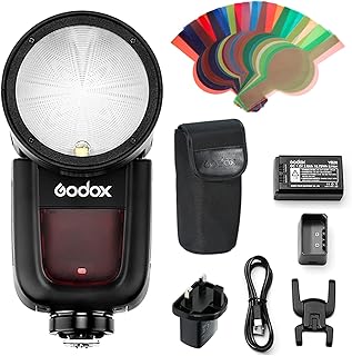 Godox V1-N Round Head Camera Flash Speedlite, TTL 2.4G HSS Speedlight for Nikon DSLR Cameras for Nikon D800 D700 D7100 D7000 D5200 D5100 D5000 D300 D300S D3200 D3100 D3000 D200 D70S D810 D610 D90 D750