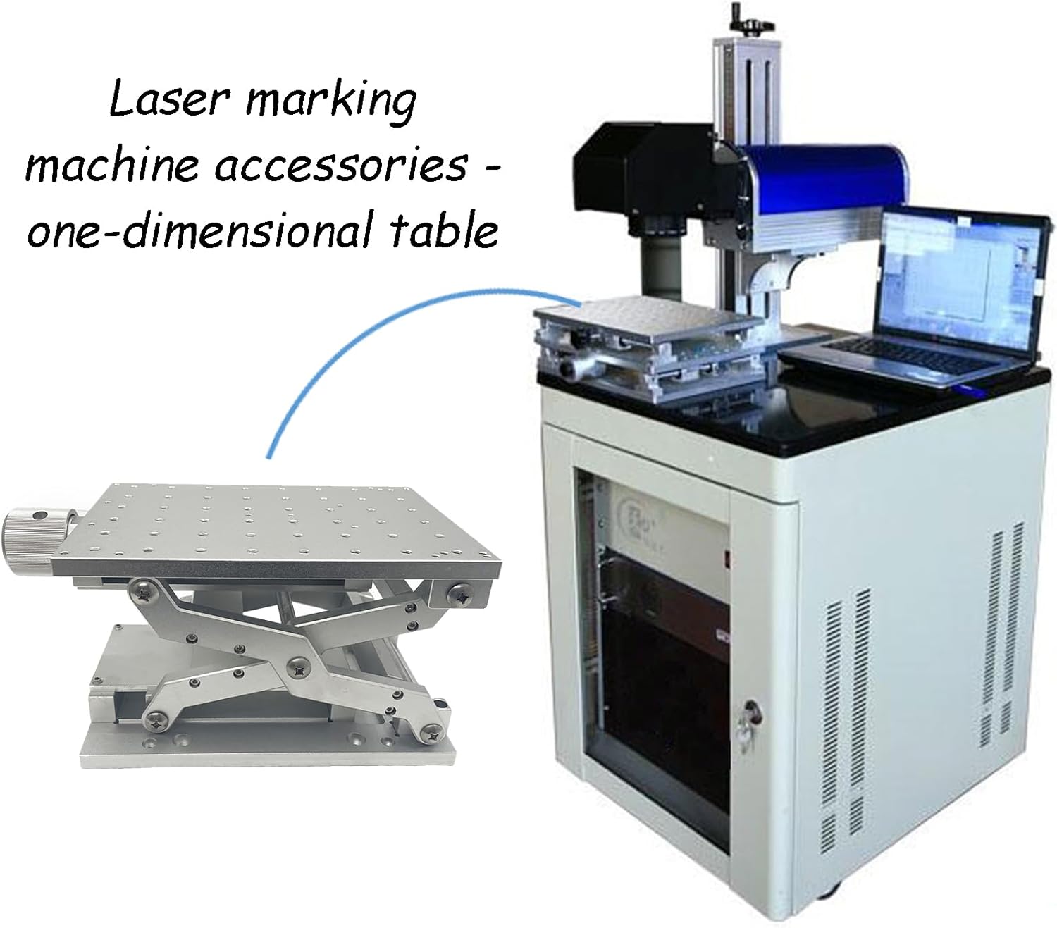 INTBUYING One-Dimensional Marking Machine Table for Laser Marking Engraving Machine Portable 1D Workbench