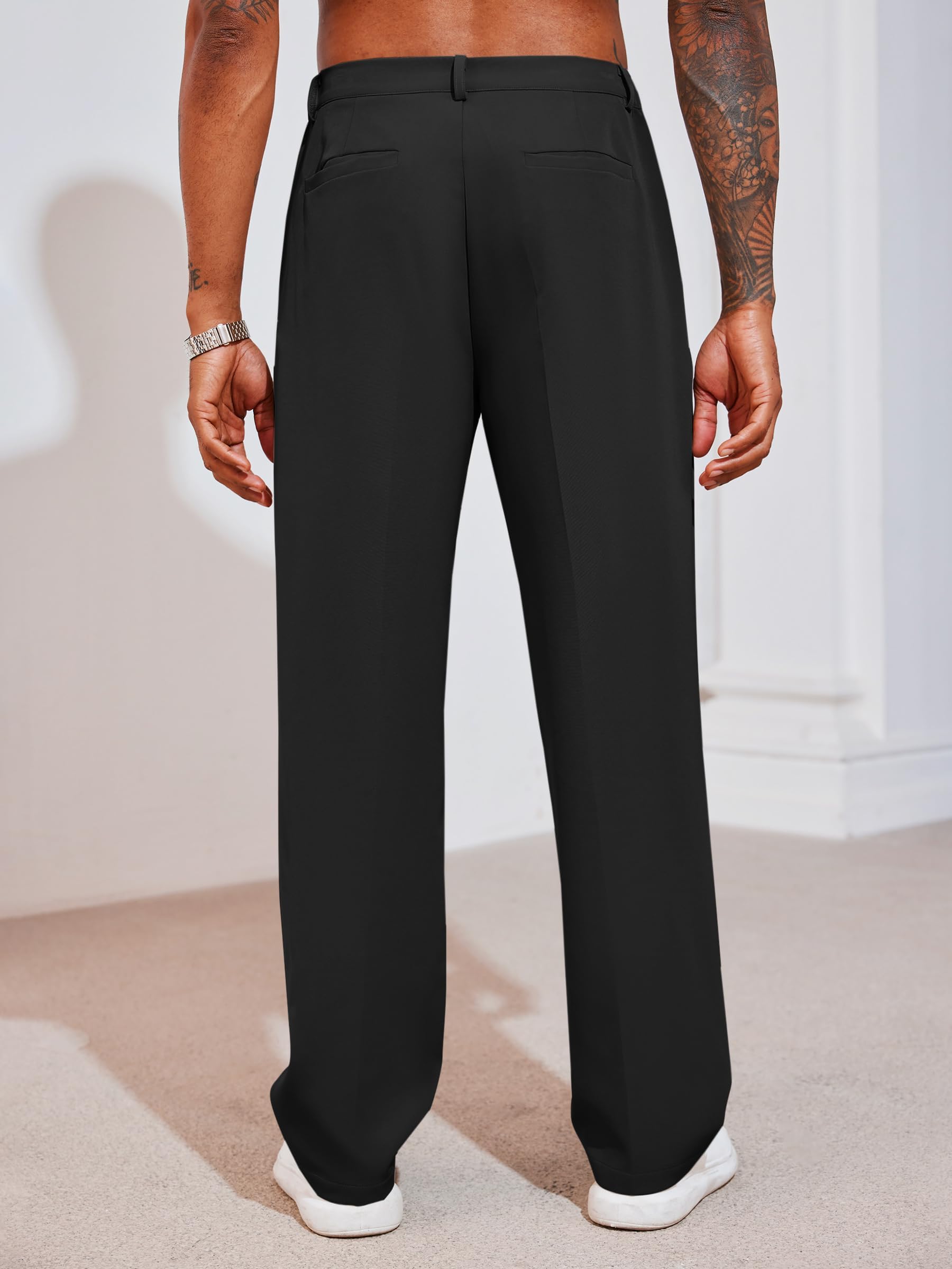 Runcati Pantaloni chino da uomo, per il tempo libero, eleganti, in tessuto, per il lavoro
