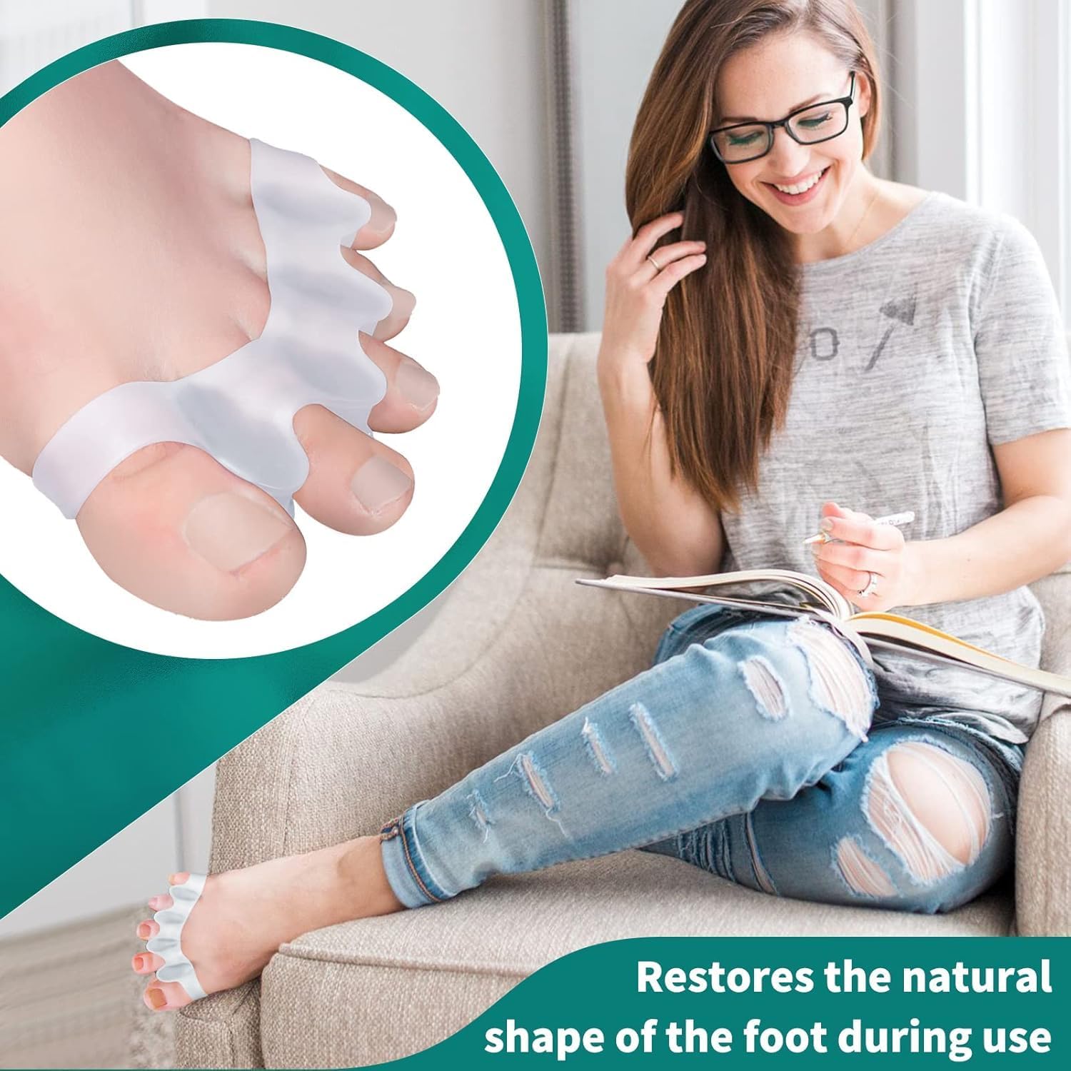 Silicone Toe Separators - Bunion Relief & Pain -7