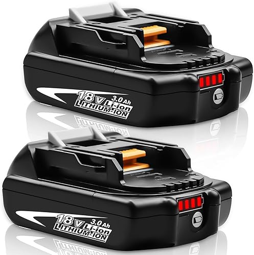 Paquete de 2 baterías de repuesto de iones de litio de 18 voltios 3.0Ah BL1830B compatibles con Makita batería de 18 V BL1815 BL1815N BL1820 BL1820B