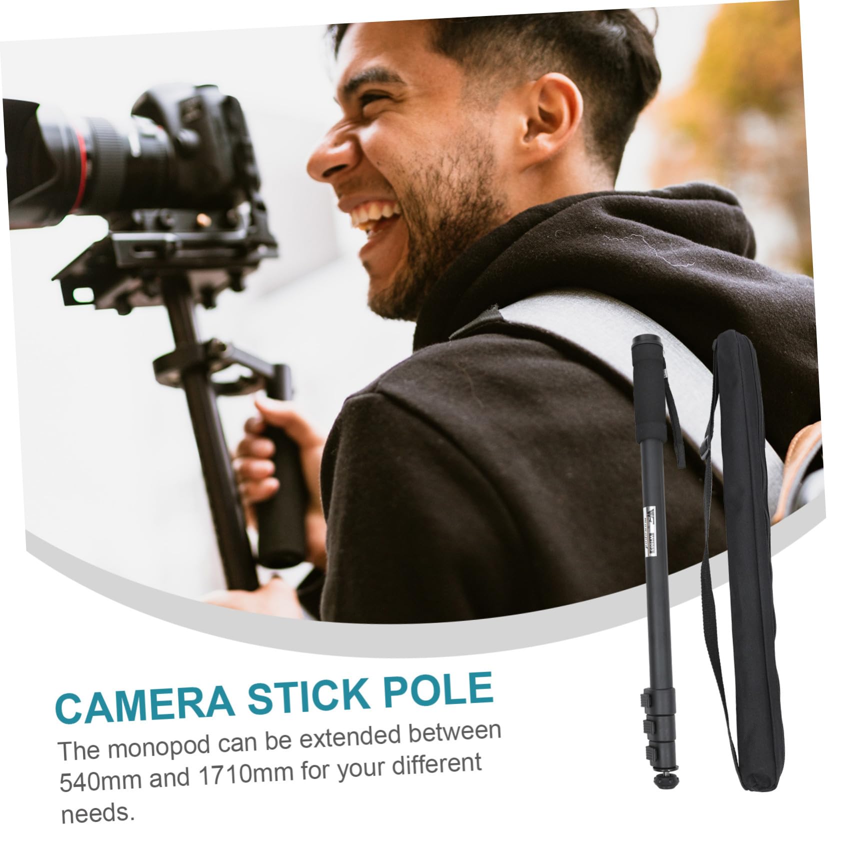 UKCOCO Monopie Ligero y Compacto para Cámaras DSLR Soporte Telescópico Portátil para Fotografía al Aire y Viajes Capacidad para Entusiastas y Profesionales