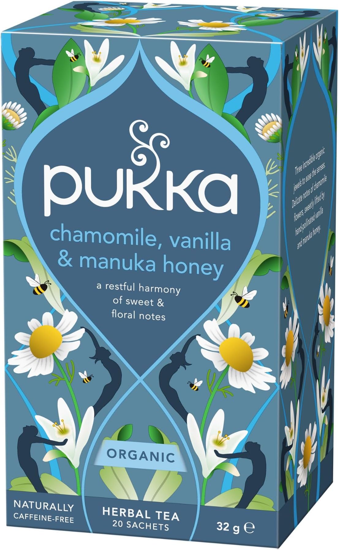 Pukka Herbs | Calming Chamomile, Vanilla & Manuka Honey Organic Herbal Tea | Soothing Infusion Selection | Honey & Fennel Blend | 20 Teabags