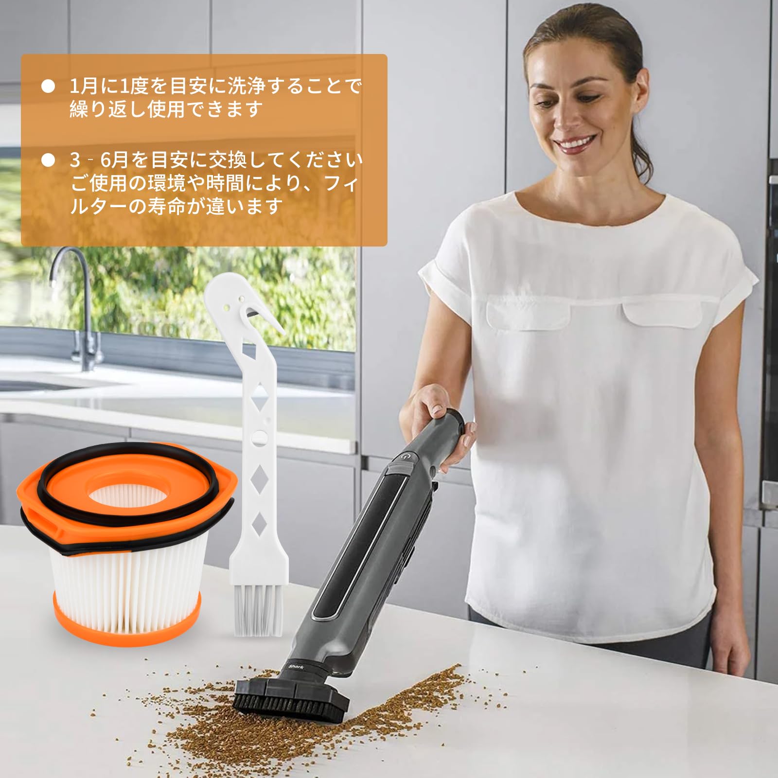 Amazon.co.jp: シャーク掃除機用フィルター 6枚 Shark用 XFFWV360J交換