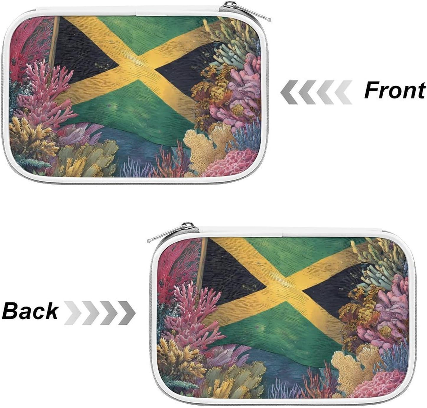 Jamaica Flag Under Water Cosmetic Bag Makeup Brush Organizer Bags image 3