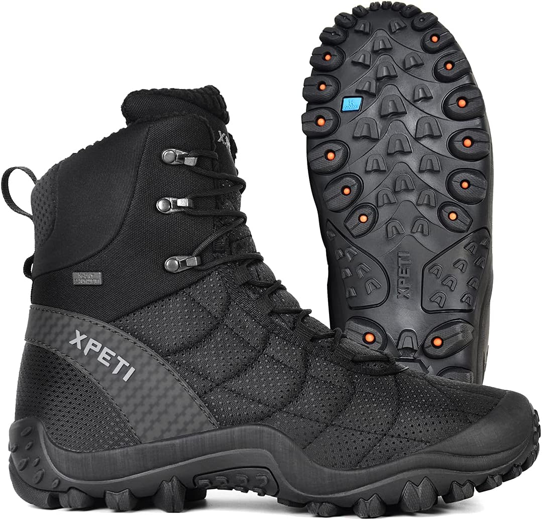 Men’s Crest Thermo High-Top Winter Hiking Boots Waterproof Insulated