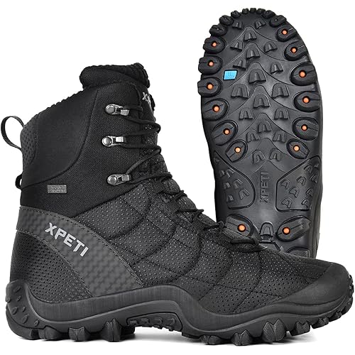 XPETI Men’s Crest Thermo High-Top Winter Hiking Boots Waterproof Insulated