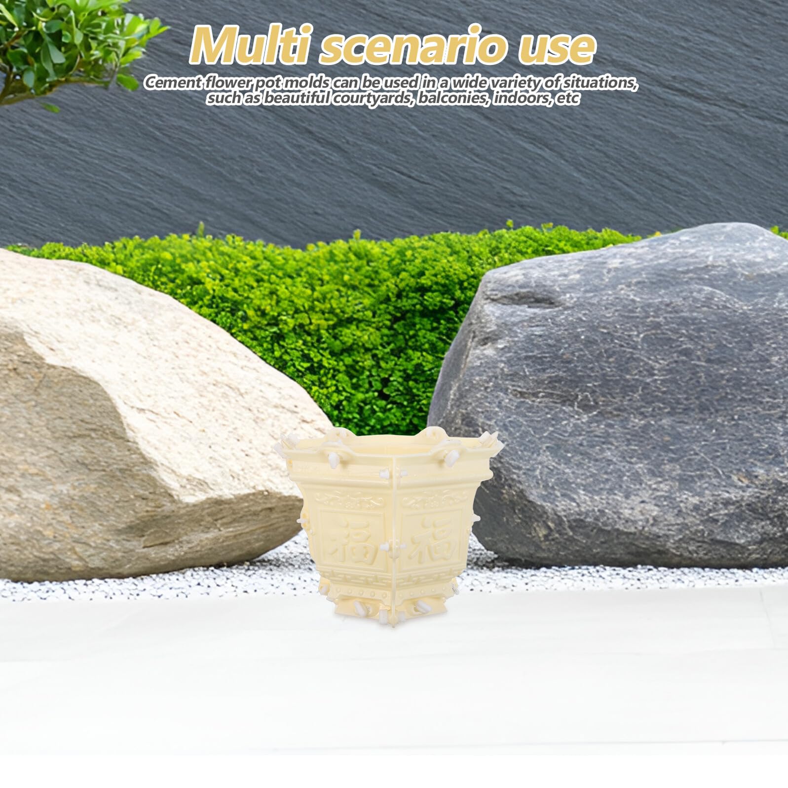 Molde para Maceta Hexagonal de Plástico Grueso Molde DIY para Manualidades Cemento para Macetas para Manualidades