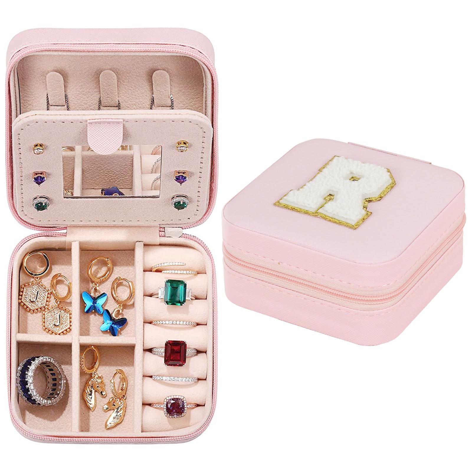 YEJAHY Jewellery Box - Small Travel Jewellery Organiser for Women & Girls