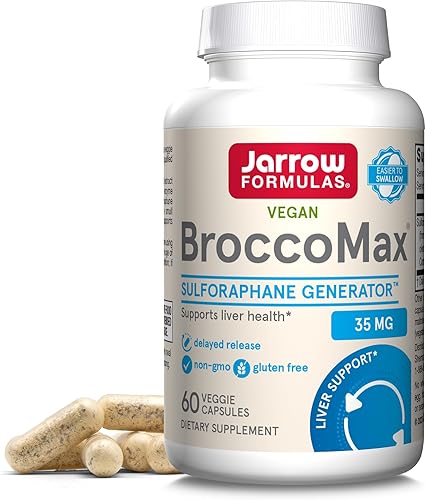 Miniatura 1 de Jarrow Formulas BroccoMax - Generador de sulforafano de 35 mg con glucosinolato de sulforafano y mirosinasa, suplemento dietético para apoyo a la