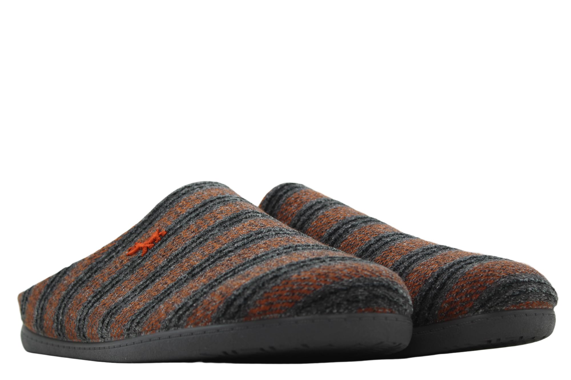 GARZON - Zapatilla de casa, pantufla destalonada, empeine a rayas y suela de goma, para: Hombre