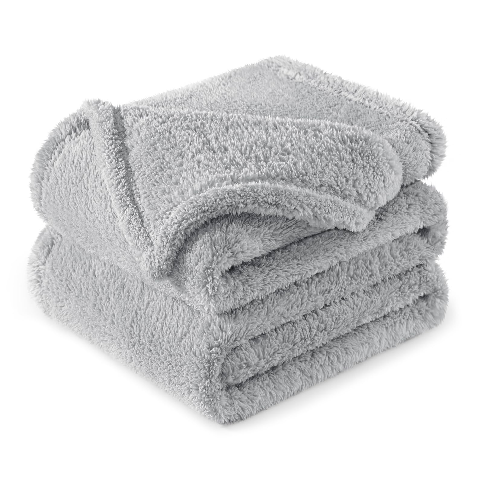 Exclusivo Mezcla Manta Polar Suave para Sofá, Manta de Felpa de Terciopelo Supersuave para la Cama, Calentito y Cálido para Todas Las Estaciones, 150x200 CM, Gris Claro OEKO-TEX STANDARD 100