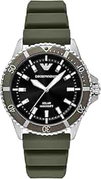 Amazon.com: Emporio Men's World Explorer Solar-Powered Three-Hand